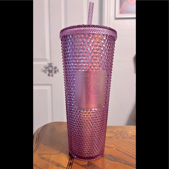 Starbucks Other - Walt Disney World 50th Anniversary Studded Starbucks Tumbler with Straw – Pink